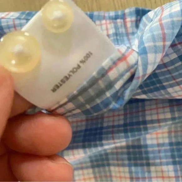 Peter Millar Summer Comfort Button Down Shirt Plaid Blue XL - Picture 6 of 7